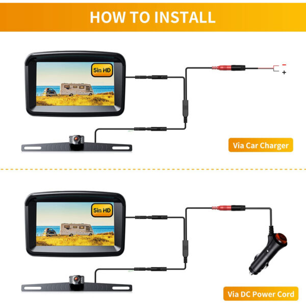 5\\\" Monitor with 1080P Backup Camera for Truck - Image 4